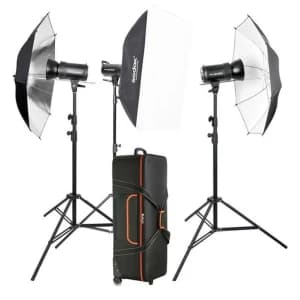 کیت فلاش چتری استودیویی گودکس مدل QS 300 II — تصویر ۳