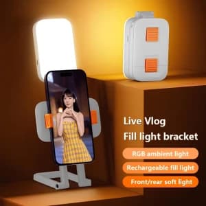هولدر گوشی موبایل و رینگ لایت شارژی مدل D2 PRO — تصویر ۴