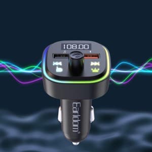 شارژر فندکی فست شارژ ماشین و گیرنده بلوتوثی ارلدام مدل ETM85 — تصویر ۳