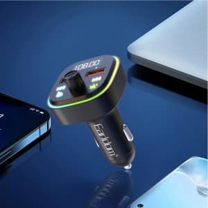 شارژر فندکی فست شارژ ماشین و گیرنده بلوتوثی ارلدام مدل ETM85 — تصویر ۴