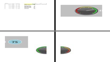 فایل اکسل پیشرفته طراحی نمودار سرعت‌سنج (Gauge Chart) و محاسبات هندسی