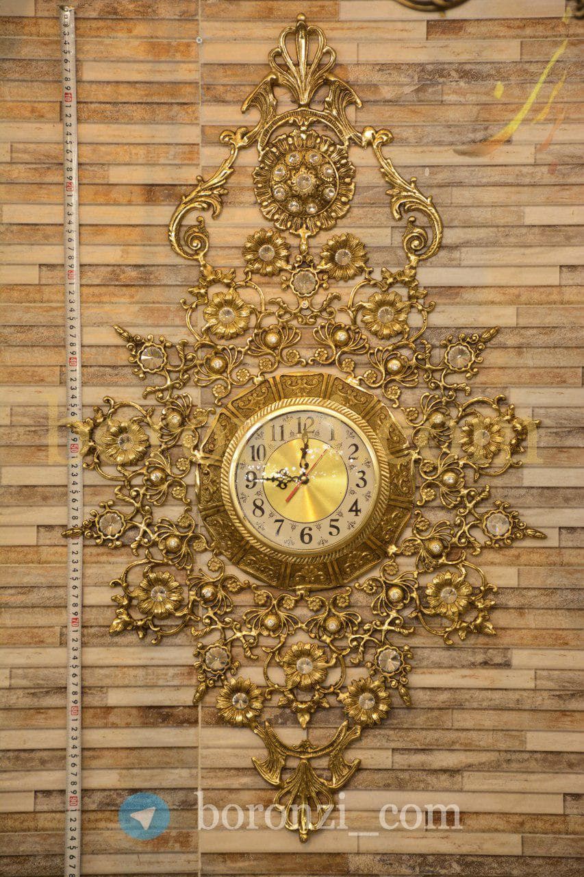 ساعت دیواری برنزی تاج دار