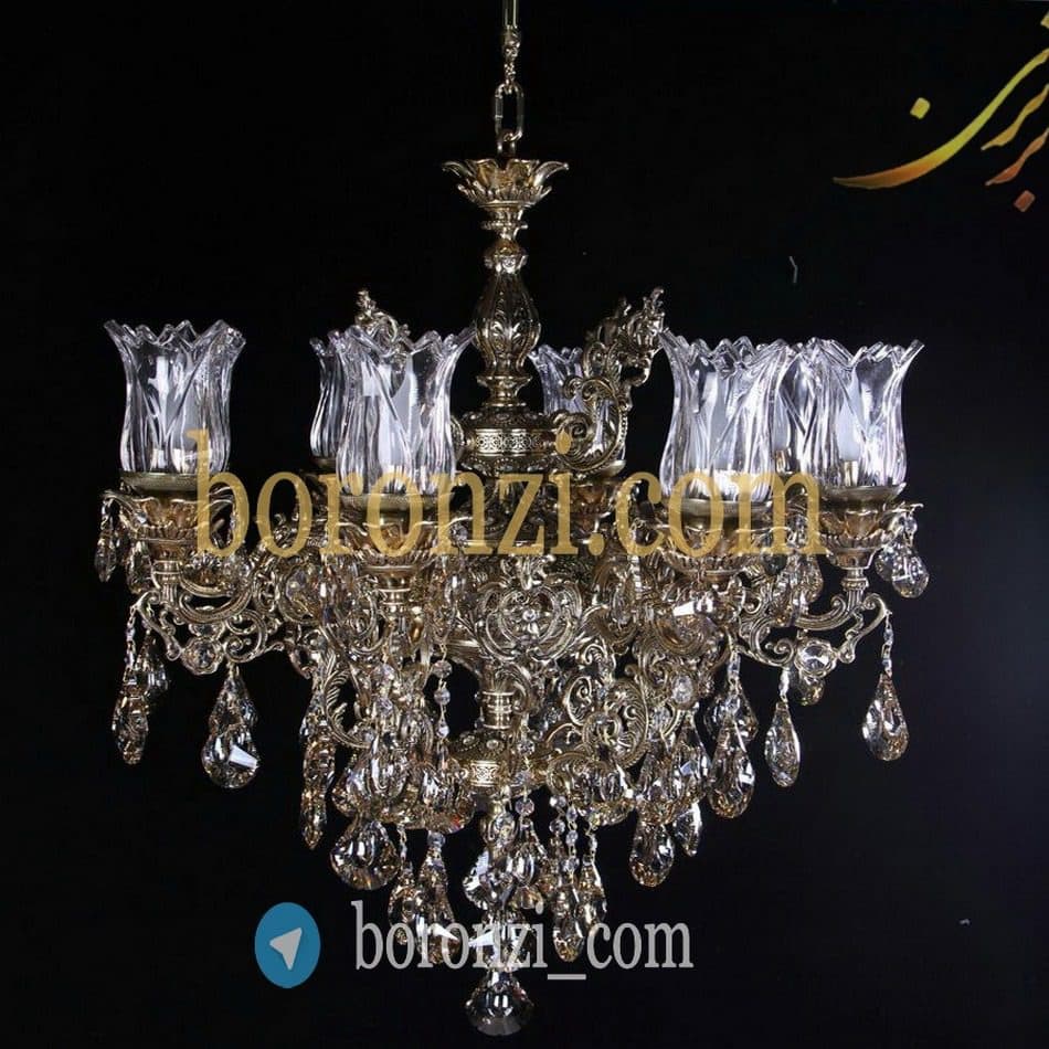 لوستر برنزی طرح لامپارد بزرگ کراموس کد ۱۱۴ az