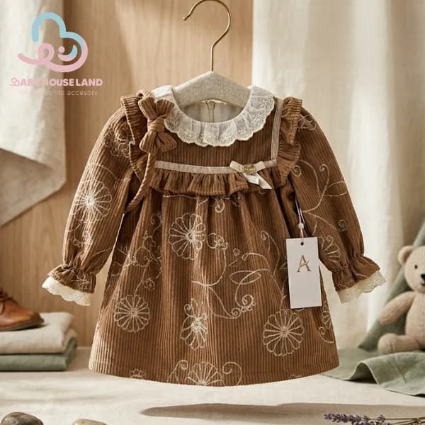 ست پیراهن و تل سر دخترانه Top Kids کد 4735