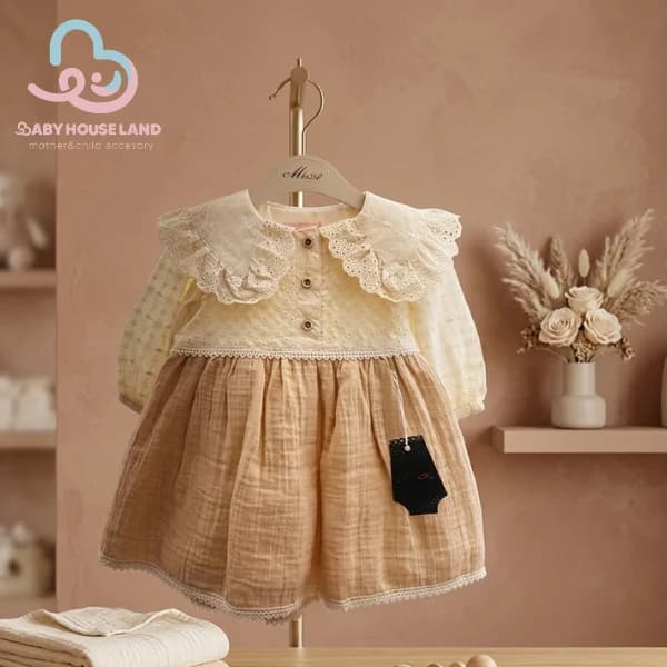ست پیراهن و تل سر دخترانه Mioe کد 26109