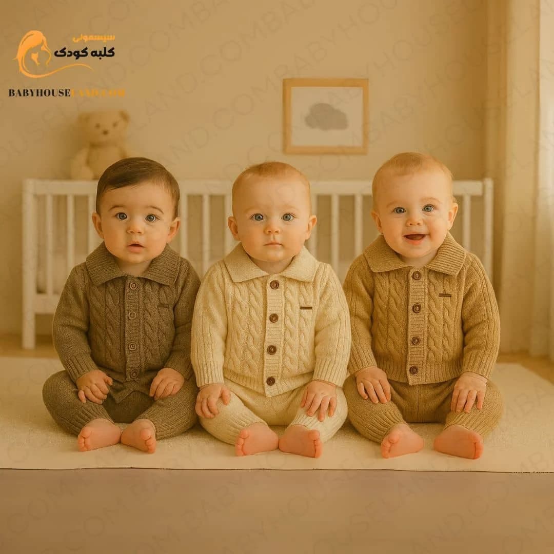 لباس دو تیکه زمستانه بافت BabyMia 6006