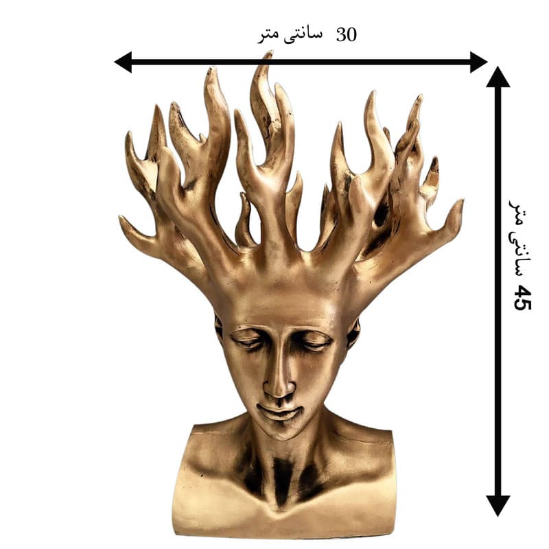 گلدان دکوری مدل تفکر سبز کد 765 — تصویر ۳