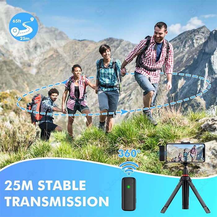 میکروفن یقه ای دوتایی لایتنینگ مدل K6 (مخصوص گوشی های آیفون) — تصویر ۲