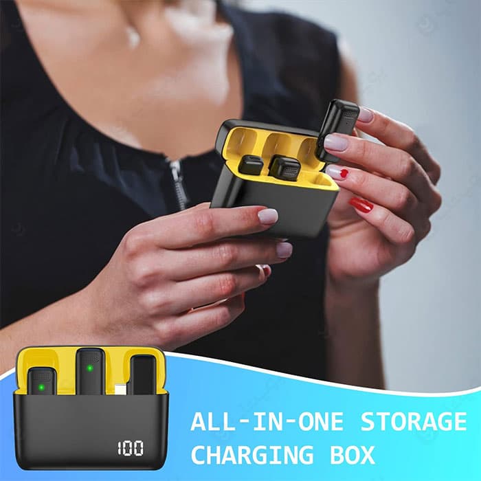 میکروفن یقه ای دوتایی لایتنینگ مدل K6 (مخصوص گوشی های آیفون) — تصویر ۵