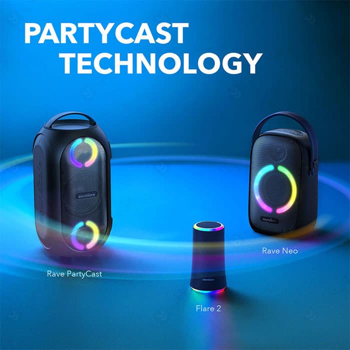 اسپیکر بلوتوثی انکر مدل Rave Neo A3395 — تصویر ۷