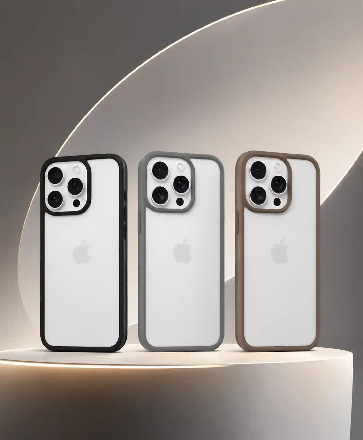 قاب اسپیگن شفاف دور رنگ گوشی موبایل Iphone 16 Pro Max — تصویر ۳