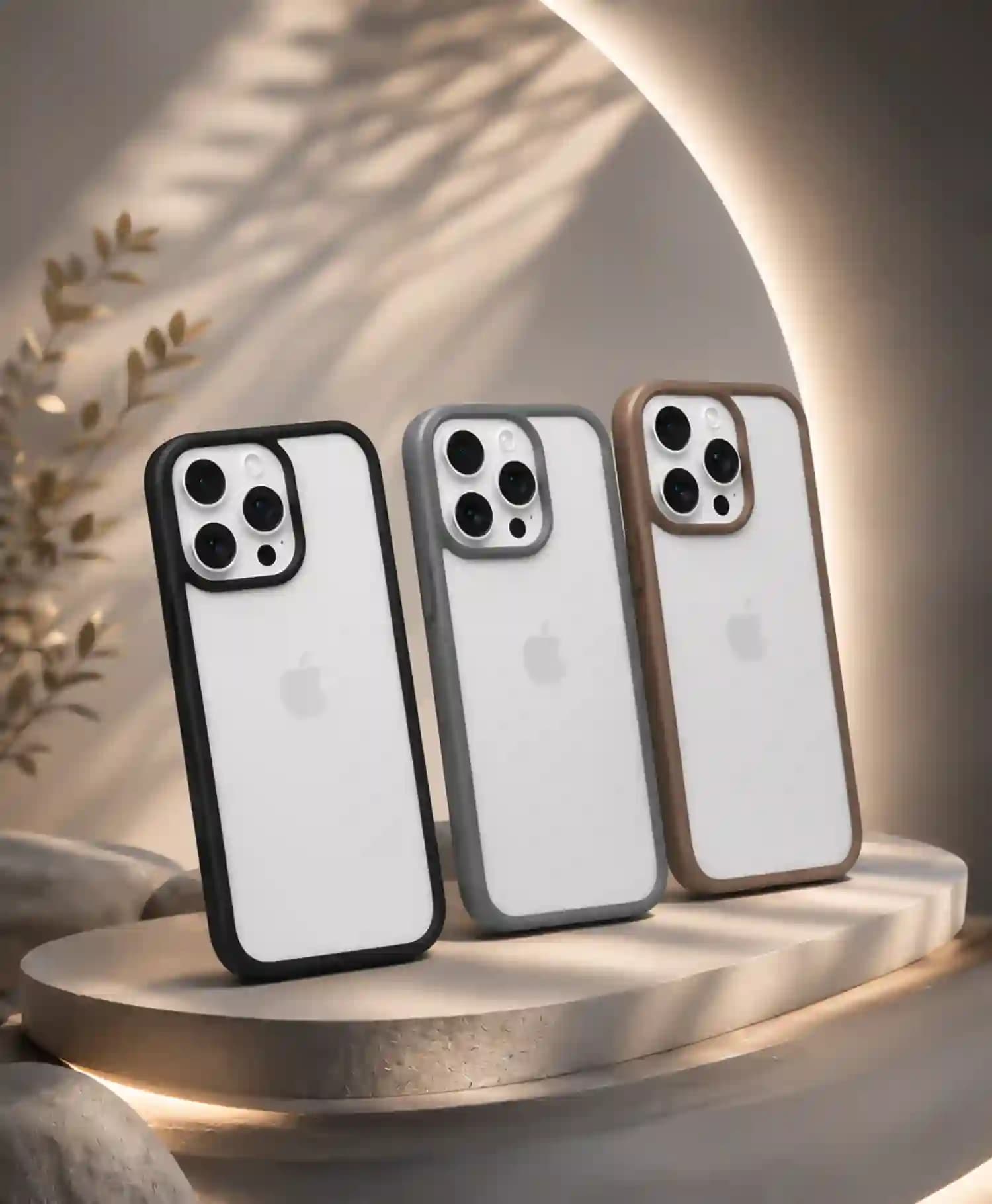 قاب اسپیگن شفاف دور رنگ گوشی موبایل Iphone 16 Pro Max — تصویر ۴