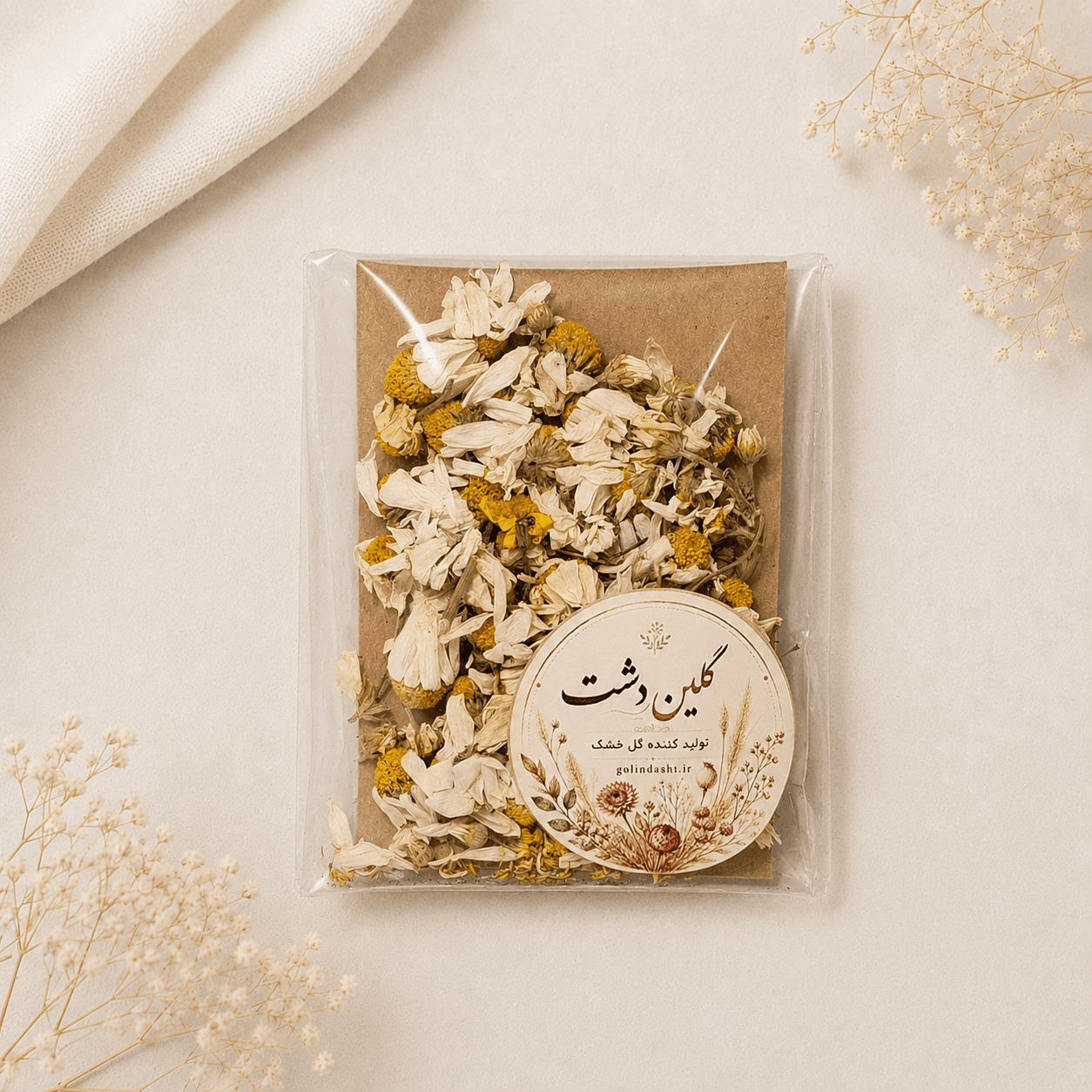 سرگل بابونه خشک طبیعی – مدل برجسته (۳ گرم)
