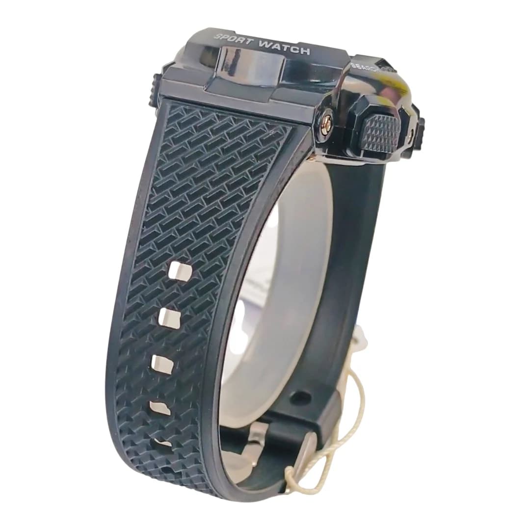 ست مردانه و زنانه ساعت مچی اسپرت آیک AIKE طرح G-SHOCK دیجیتالی مدل AK-999 – AK-998 رنگ مشکی به همراه جعبه و پاکت اورجینال — تصویر ۷