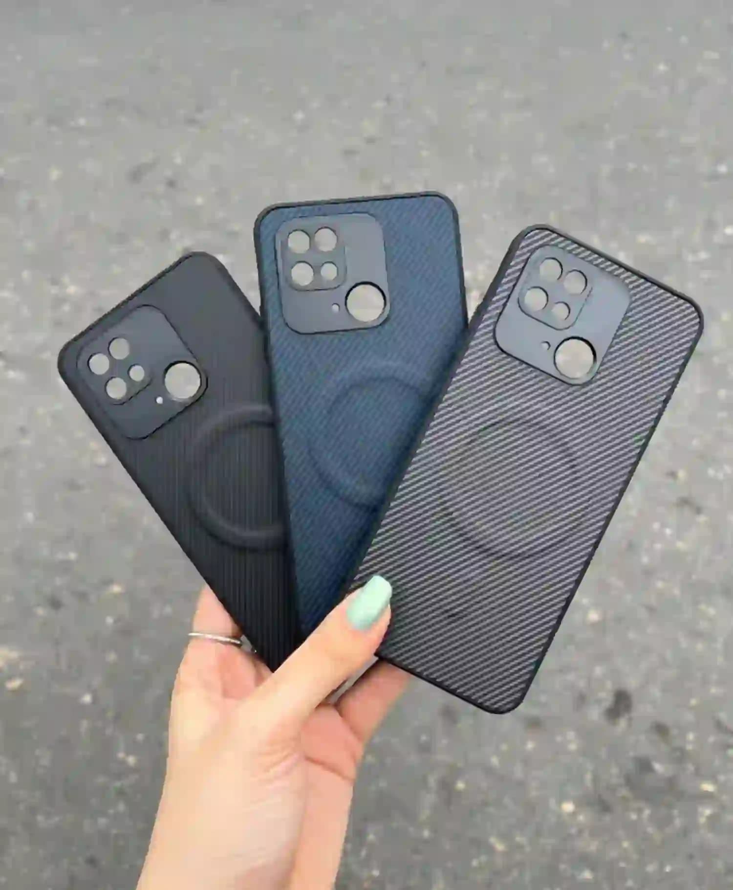 قاب کربنی مگ سیف دار محافظ لنز دار سولادا گوشی موبایل Redmi 10C — تصویر ۳