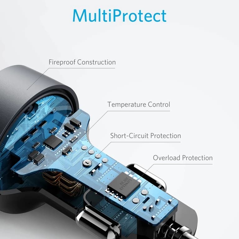 شارژر فندکی 20 وات انکر مدل Anker PowerDrive PD+ 2 (20W) A2732HF1 — تصویر ۳