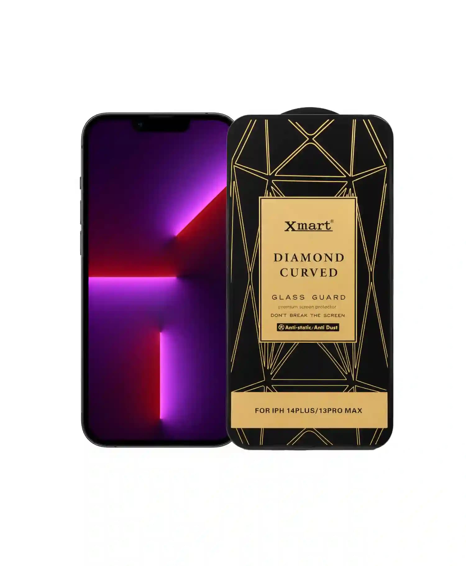 گلس ESD فول شیشه Xmart Diamond Curved گوشی Iphone 13 Pro Max — تصویر ۲