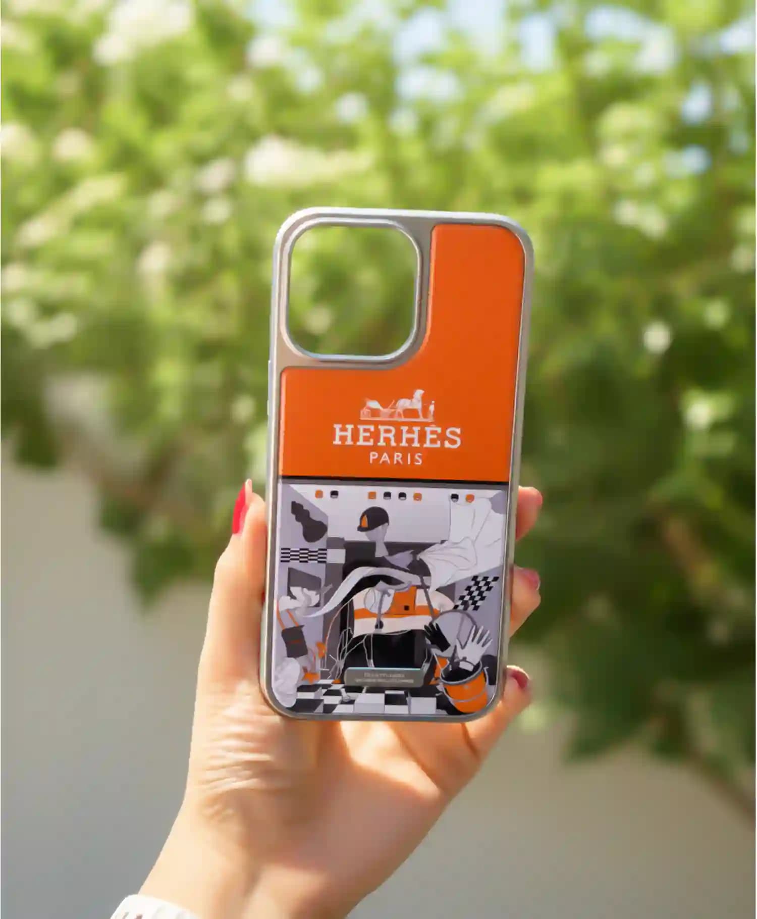 قاب طرح دار فانتزی Hermes گوشی موبایل Iphone 16 Pro Max — تصویر ۳