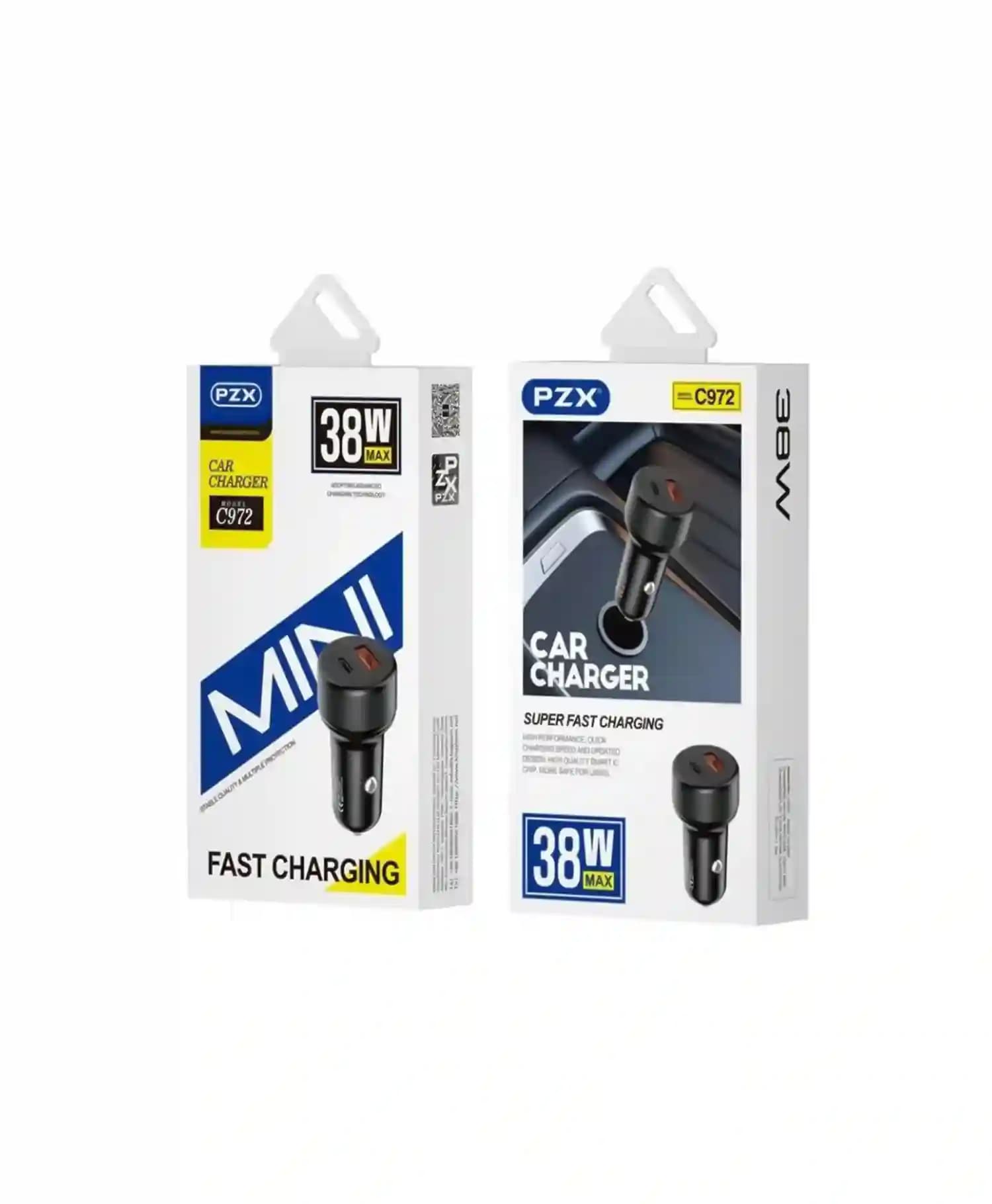 شارژر فندکی پی زد ایکس 38W مدل C972 — تصویر ۳