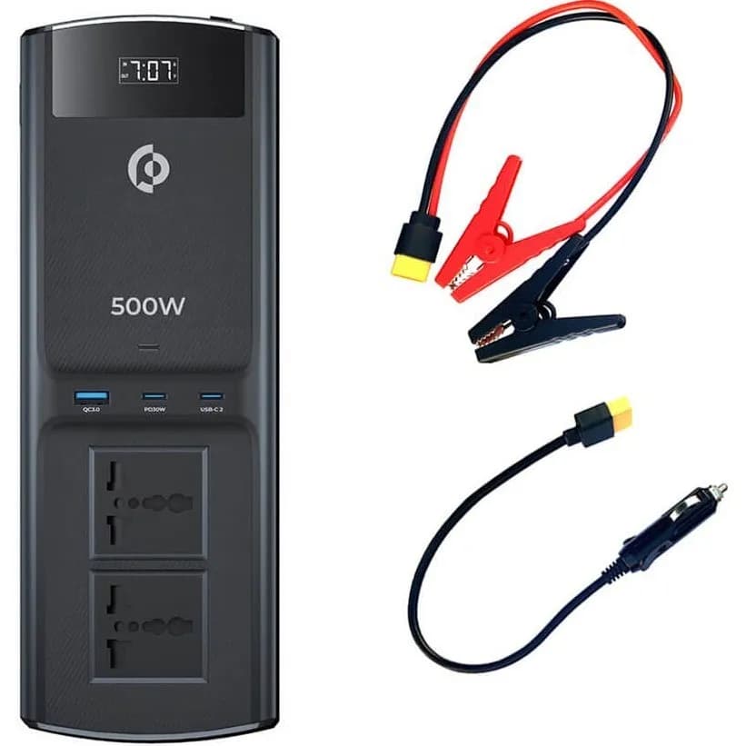 چند راهی پاورولوژی Powerology Universal Multi-Port Car Inverter PCCSR008 توان 500 وات — تصویر ۳