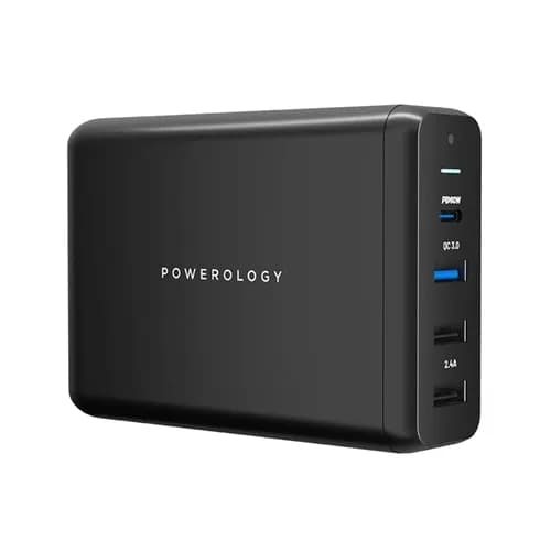 هاب شارژر 4 پورت پاورولوژی Powerology power terminal PWCUQC001 توان 75 وات