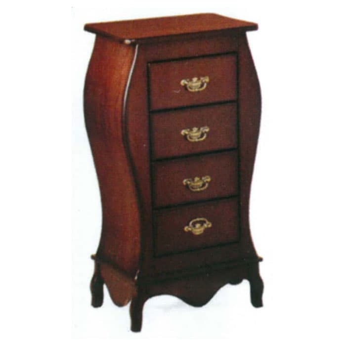 میز کنار سالنی چهار کشو مستطیل چوبی کد IGA-4