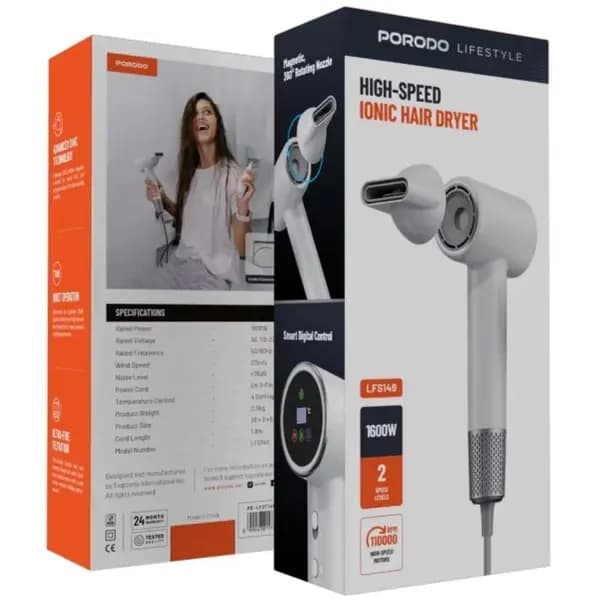 سشوار پرودو مدل PD-LFST149 ا Porodo Lifestyle High-Speed Lonic Hair Dryer — تصویر ۴
