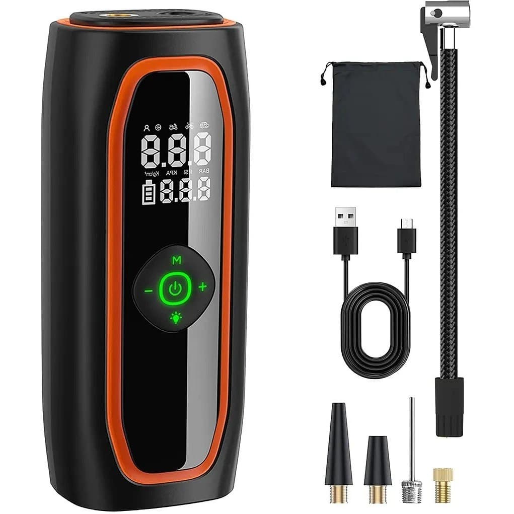 پمپ باد شارژی پرودو Porodo Voltair Car Tire Inflator with Real-time Pressure Display PDGA08BK