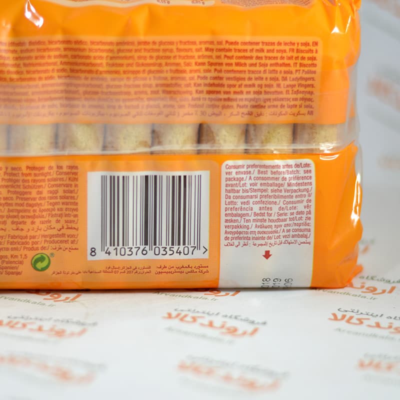 بیسکویت تیرامیسو گالن gullon مدل Lady Fingers — تصویر ۲
