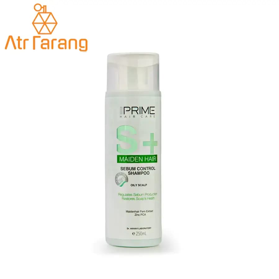 شامپو متعادل کننده چربی پرایم مدل S+ حجم 250mL — تصویر ۳