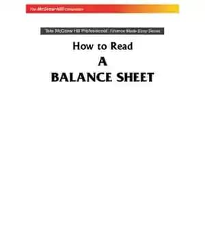 دانلود کتاب How to read a balance sheet. – نحوه خواندن ترازنامه