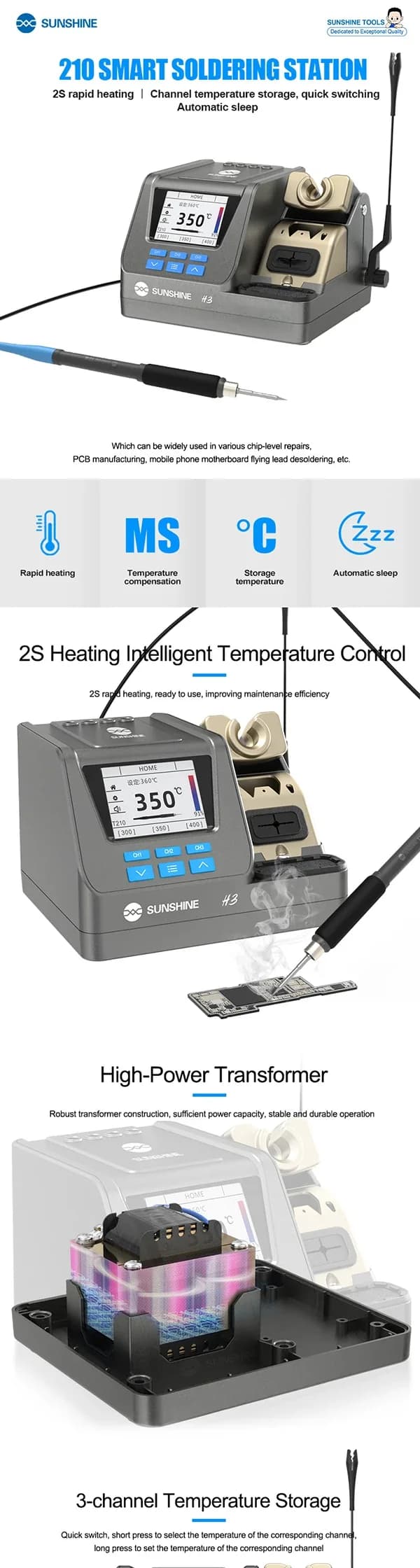 هویه رومیزی هوشمند سانشاین مدل SUNSHINE H3-210 — تصویر ۲