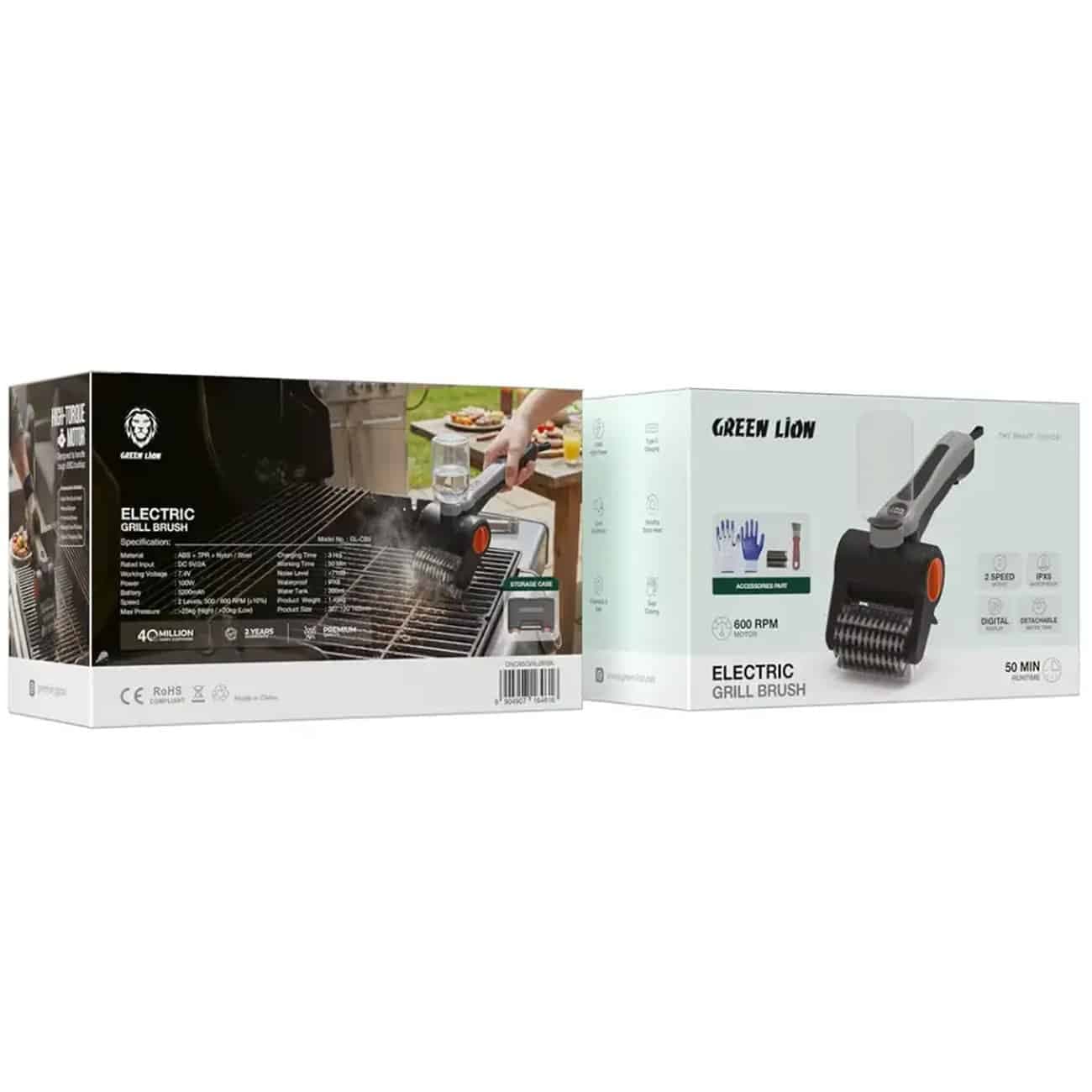 برس تمیز کننده برقی گریل، باربیکیو و کباب پز گرین لاین مدل GNCB5GRILBRBK — تصویر ۴