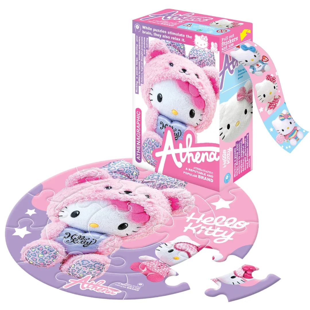 پازل دایره ای 20 تکه آتنا طرح hello kitty