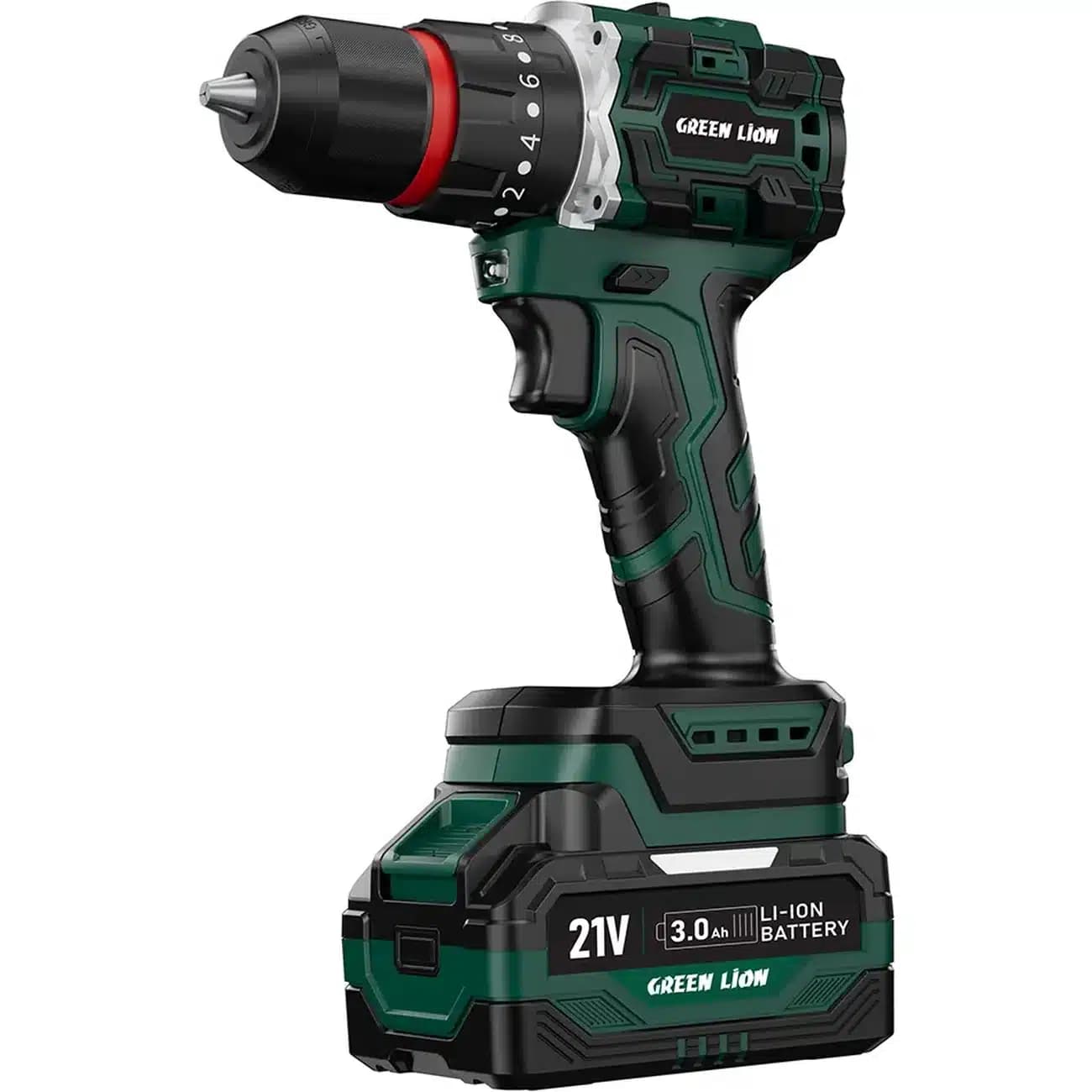 دریل چکشی شارژی گرین لاین مدل GD-12 دو باتری 21 ولت