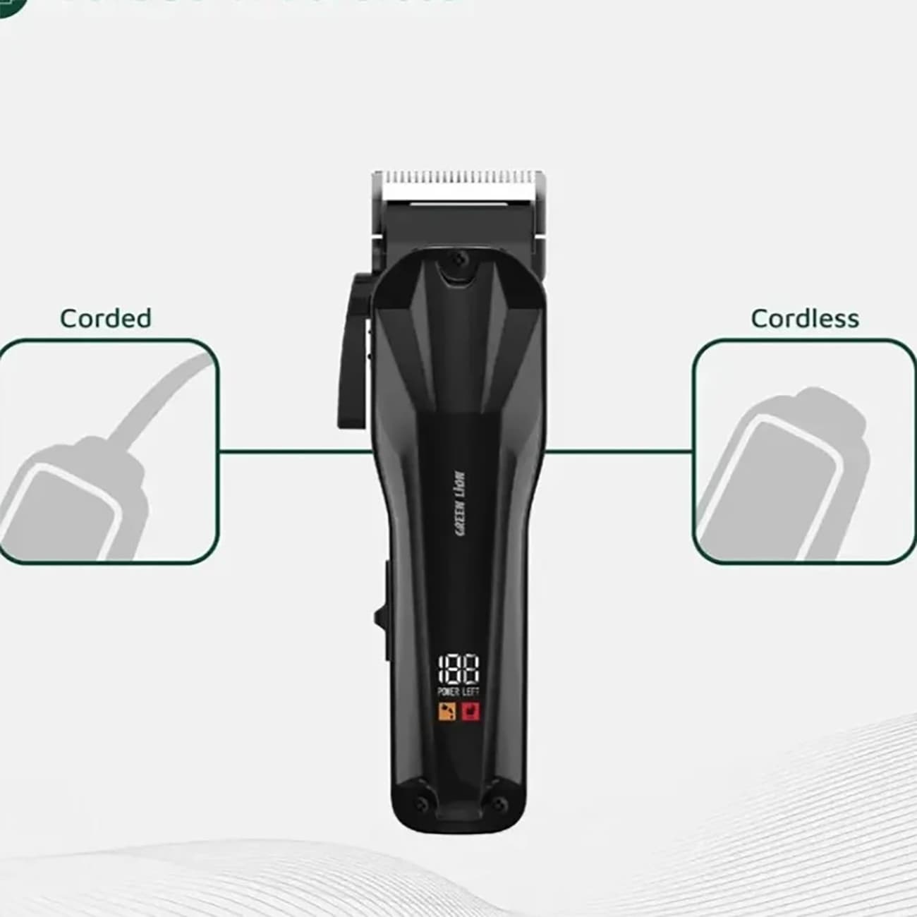 ماشین اصلاح شارژی گرین لاین Green Lion اصل مدل GL-TM26 حرفه ای — تصویر ۴