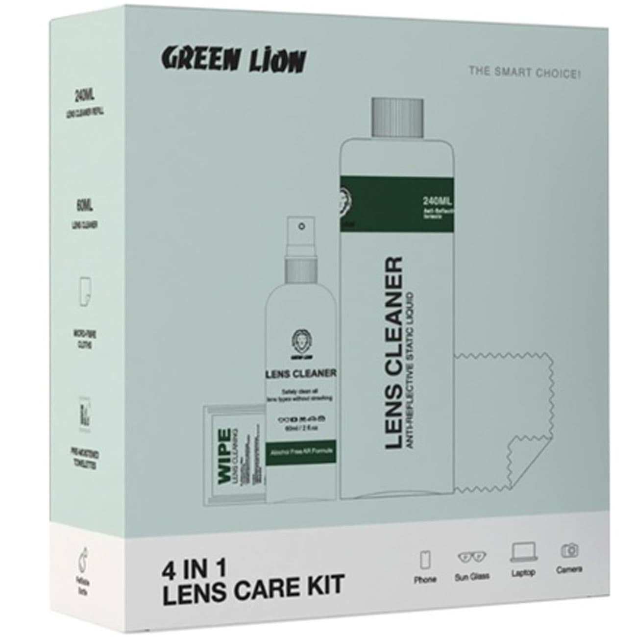 کیت تمیز کننده لنز همه کاره گرین لاین Green Lion مدل GN4IN1CKCL — تصویر ۶