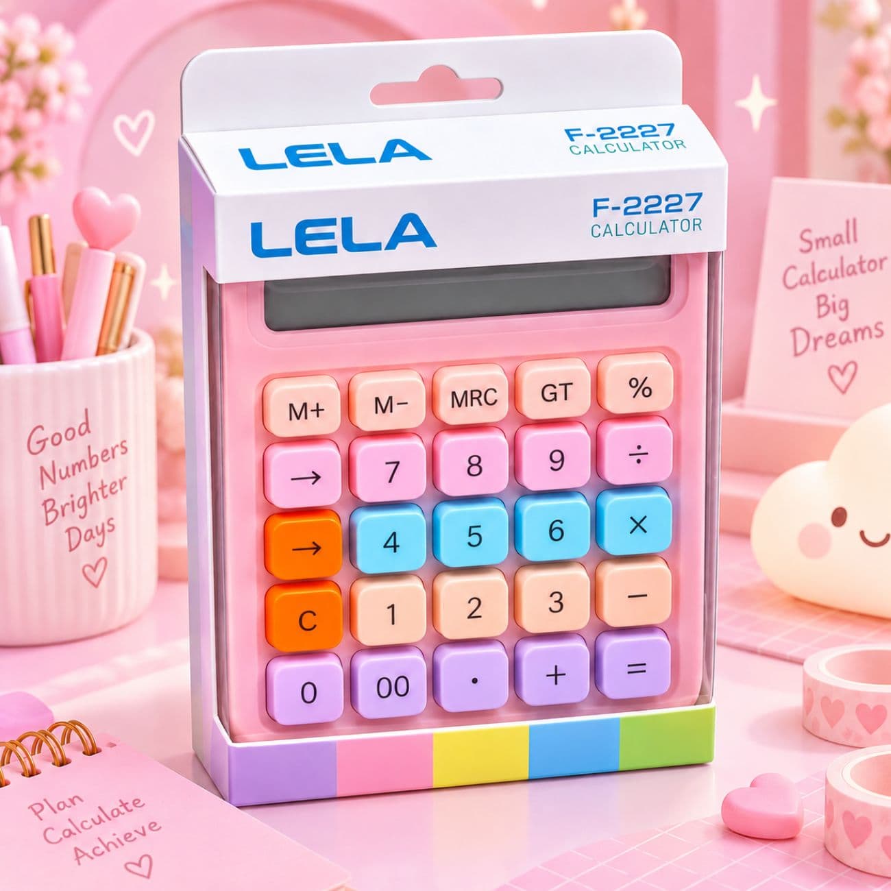 ماشین حساب لِلا LELA مدل F-2227 با طراحی فانتزی — تصویر ۳