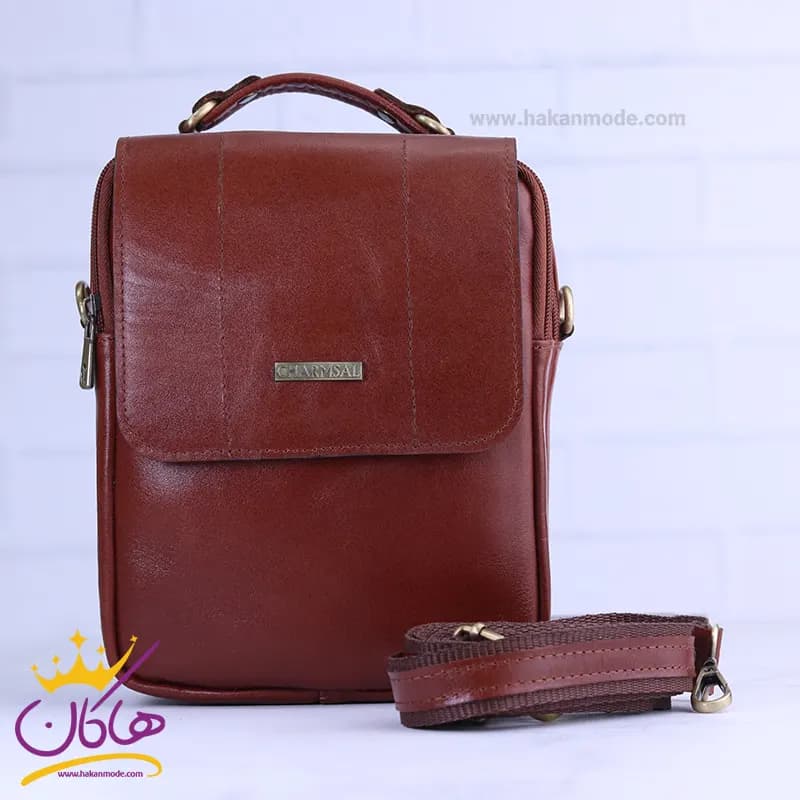 کیف دوشی چرم چرمسال کد 610 — تصویر ۲