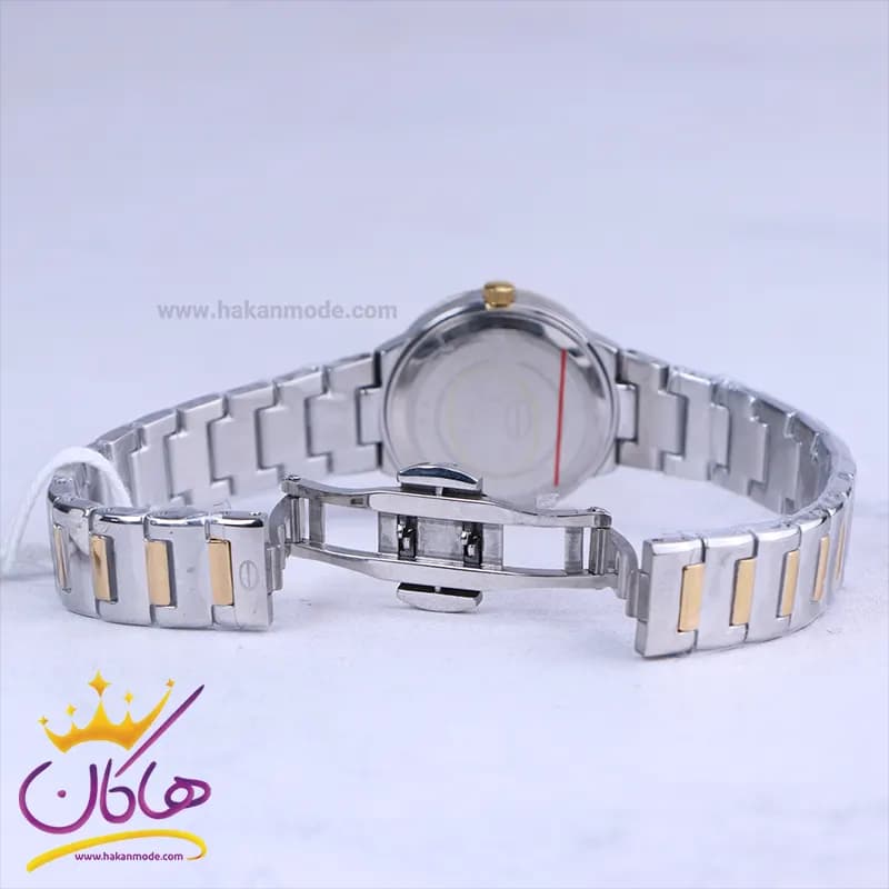 ساعت مچی سولیدا زنانه فلزی نقره ای طلایی صفحه سبز 5122/9 — تصویر ۲