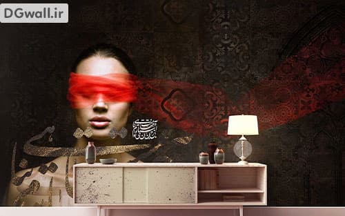 پوستر دیواری شعر نستعلیق پتینه W0030