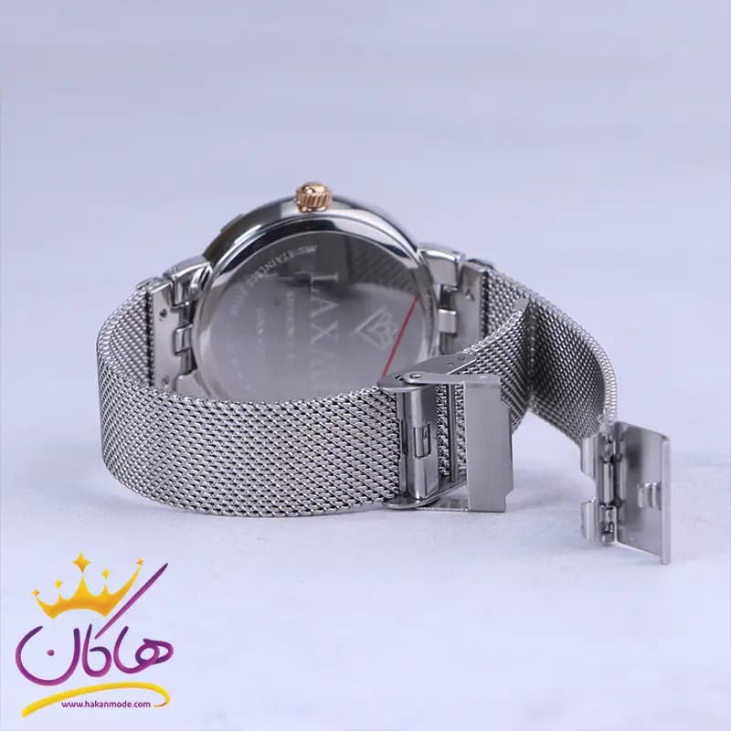 ساعت مچی عقربه ای لاکسمی زنانه بند حصیری نقره ای 8111/3 — تصویر ۲