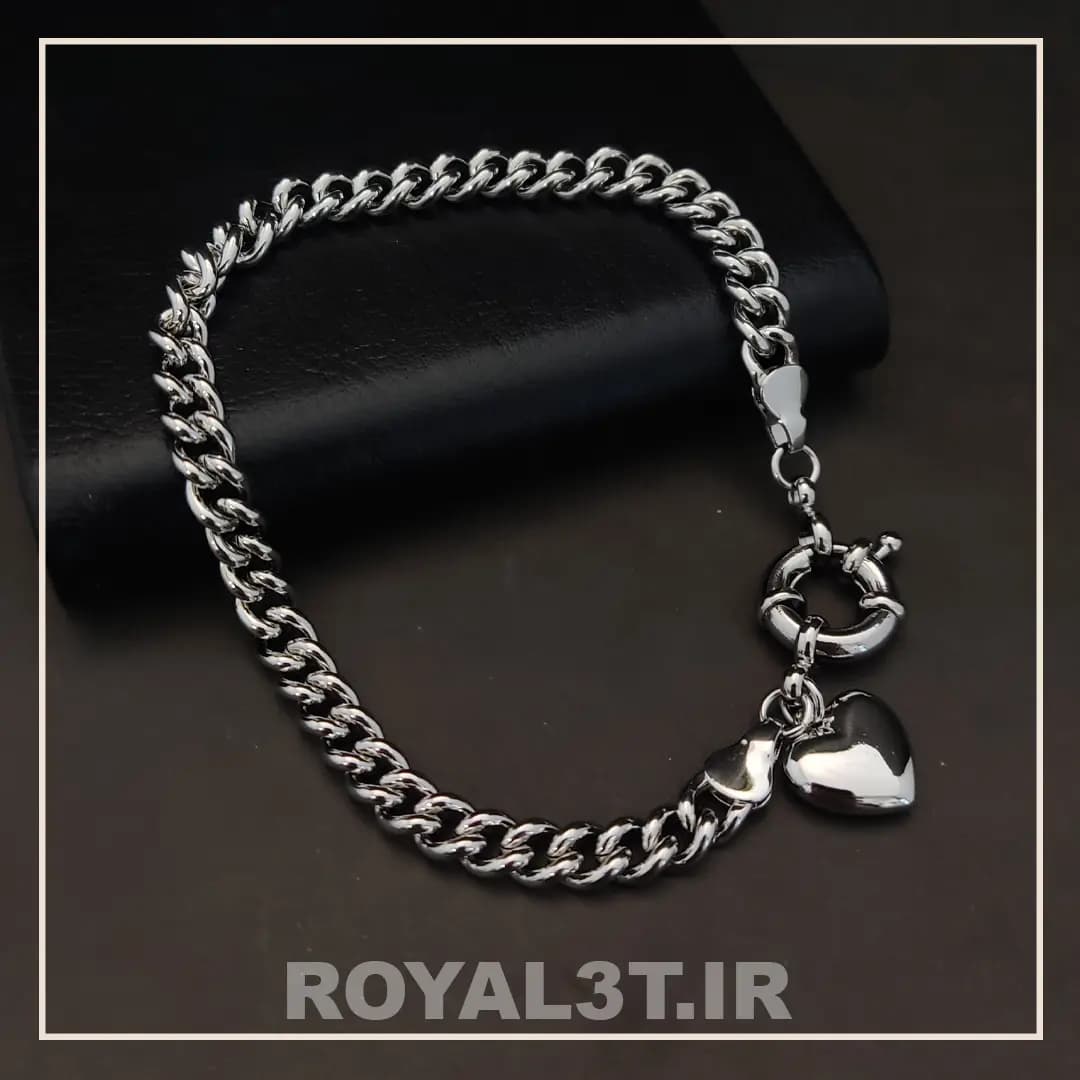 دستبند زنانه ژوپینگ طرح کارتیر با آویز قلب کد 628