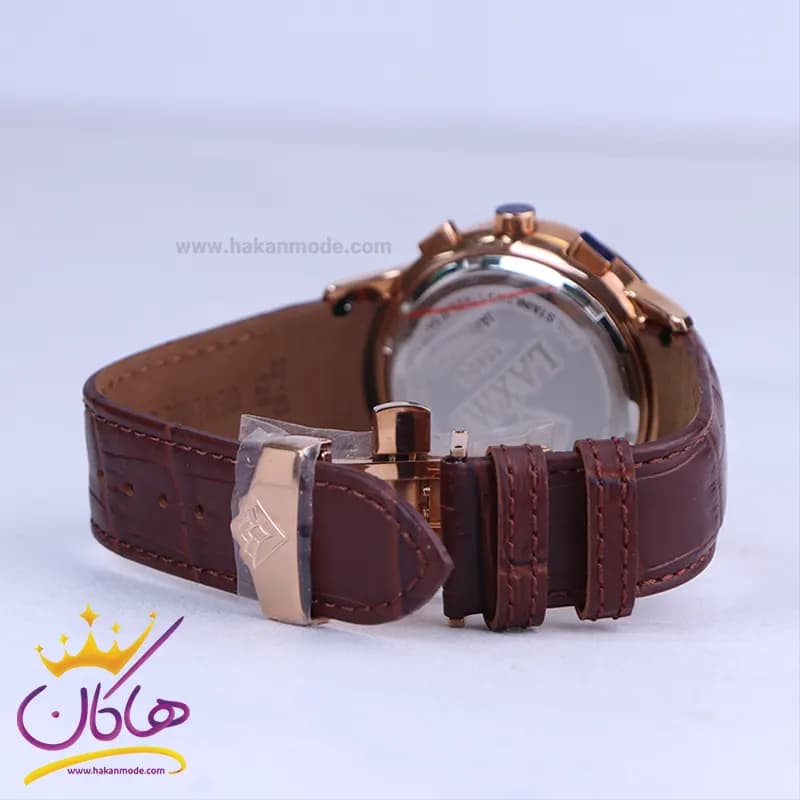 ساعت مچی لاکسمی مردانه بند چرم کرنوگراف LA 8540/16G — تصویر ۳