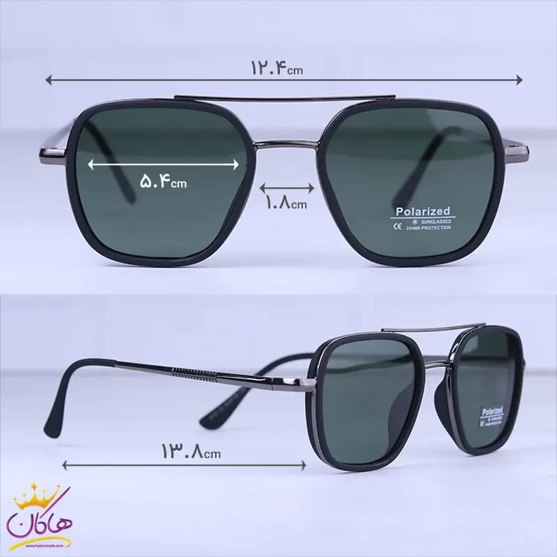 عینک آفتابی مردانه شیشه سبز P 10-15/3 — تصویر ۲