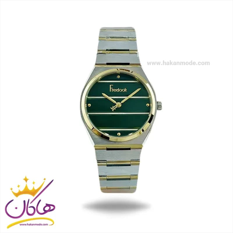 ساعت مچی فری لوک زنانه استیل نقره ای طلایی صفحه سبز FL.1.10471/4