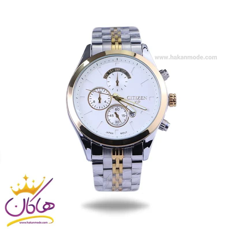 ساعت مچی عقربه ای سیتیزن مردانه فلزی نقره ای طلایی 2363/16