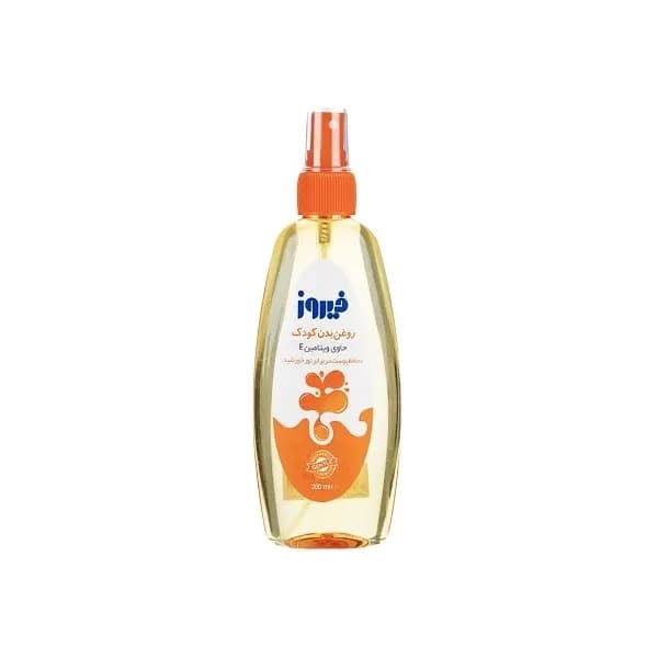 اسپری روغن بدن بچه فیروز مدل ویتامینه حجم 200 میلی لیتر و اسپری نرم کننده و باز کننده مو کودک فیروز مدل Olive حجم 300 میلی لیتر — تصویر ۲