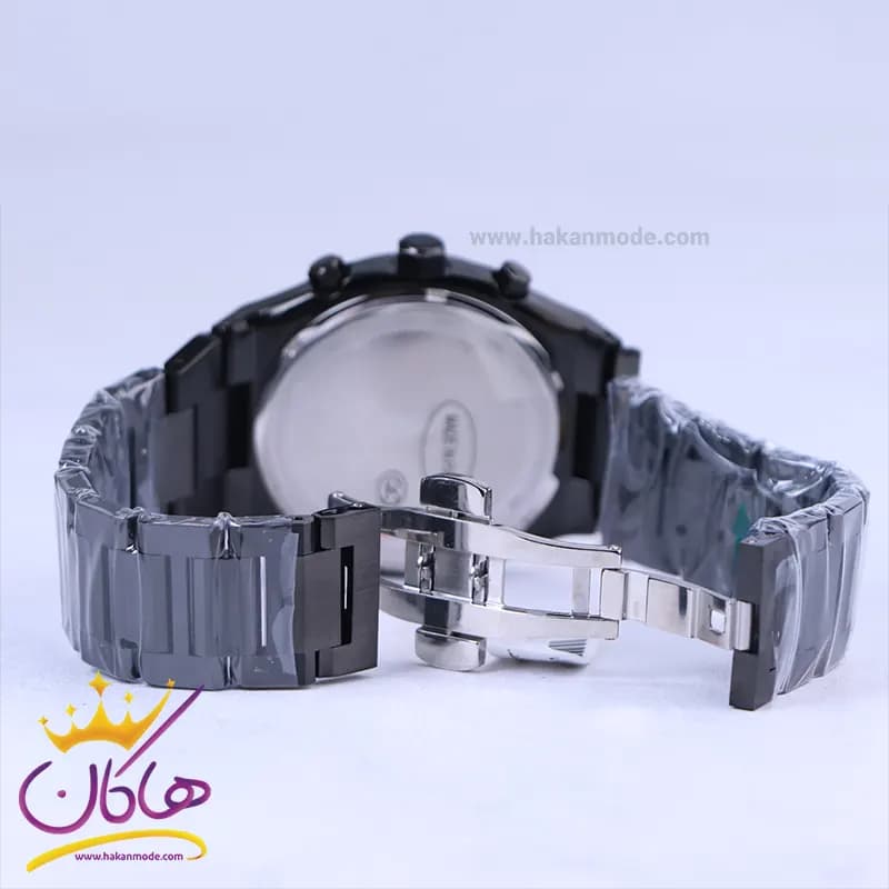 ساعت مچی کرست مردانه فلزی مشکی صفحه سبز crest 6285/4 — تصویر ۲