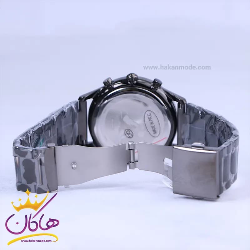 ساعت مچی کرست مردانه فلزی مشکی صفحه سبز crest 6280/5 — تصویر ۲